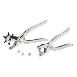 Punch Grommet Setting Tool Kit Silver 2.5 -5mm 6 Hole Dixon Leather Punch 40000583