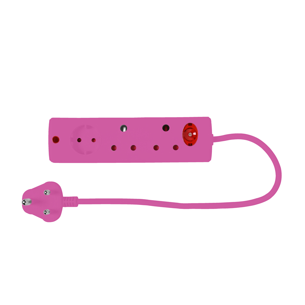 Multi Plug 3 Way Pink EE009P